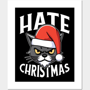 Angry Cat Hate Christmas Posters and Art